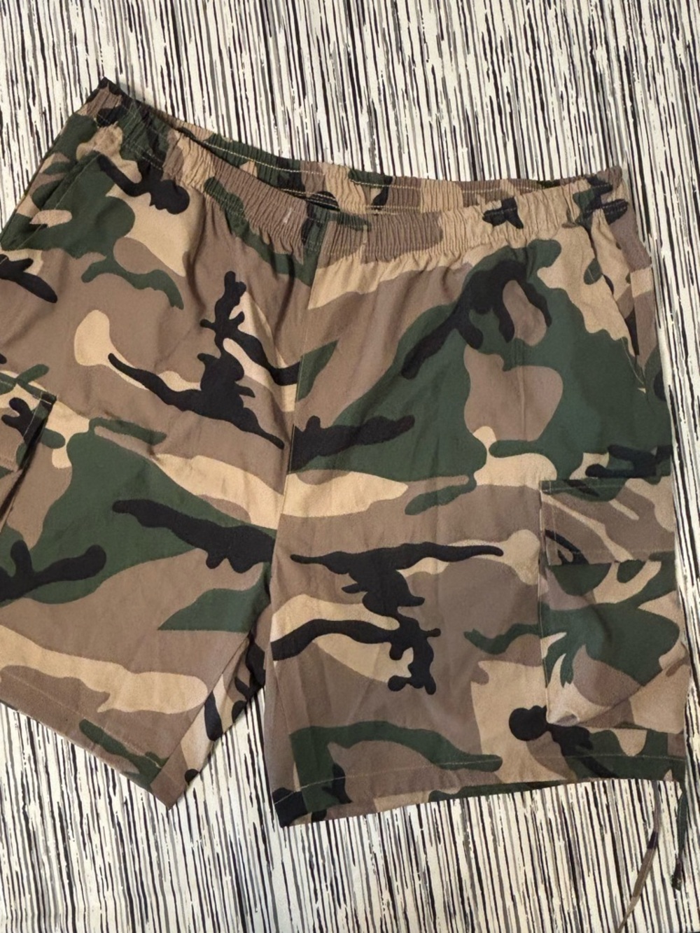 Men’s Camouflage Cargo Shorts - Green/Tan/Black Cargo